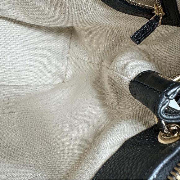 GUCCI 536194 Soho Black Hobo Leather Shoulder Bag - Picture 10 of 15